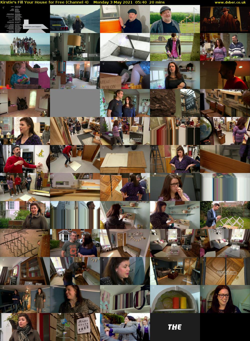 Kirstie's Fill Your House for Free (Channel 4) Monday 3 May 2021 05:40 - 06:00