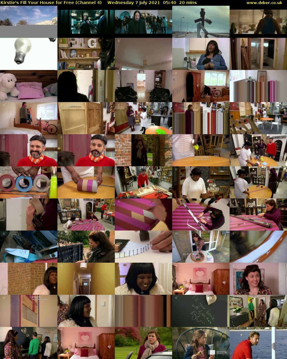Kirstie's Fill Your House for Free (Channel 4) Wednesday 7 July 2021 05:40 - 06:00