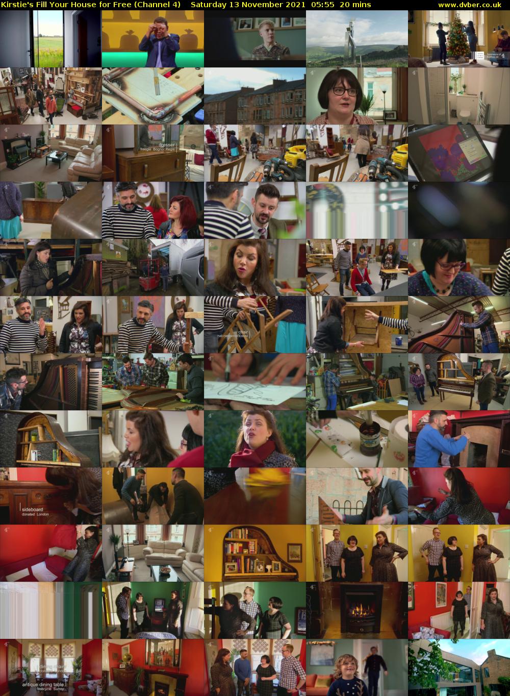 Kirstie's Fill Your House for Free (Channel 4) Saturday 13 November 2021 05:55 - 06:15