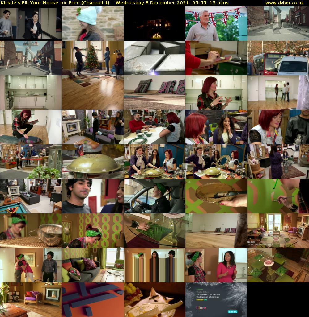 Kirstie's Fill Your House for Free (Channel 4) Wednesday 8 December 2021 05:55 - 06:10