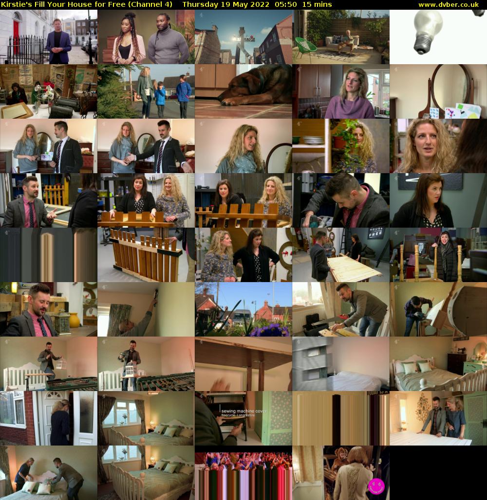 Kirstie's Fill Your House for Free (Channel 4) Thursday 19 May 2022 05:50 - 06:05