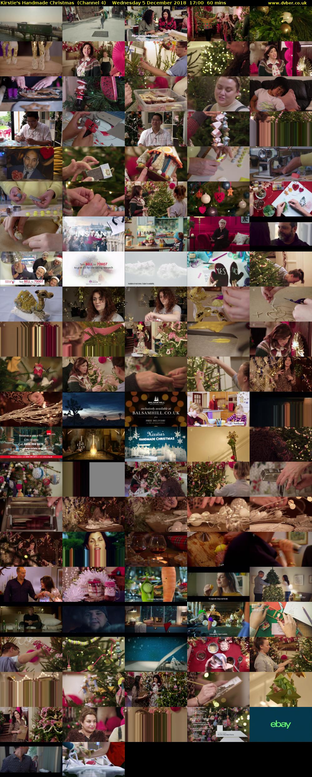 Kirstie's Handmade Christmas  (Channel 4) Wednesday 5 December 2018 17:00 - 18:00