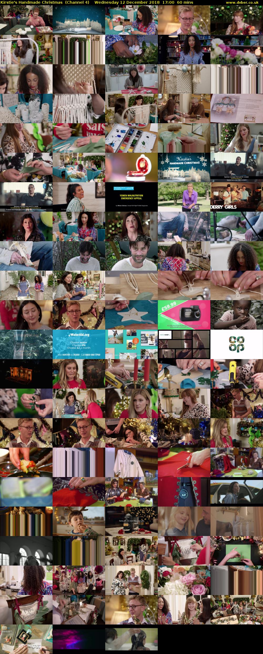 Kirstie's Handmade Christmas  (Channel 4) Wednesday 12 December 2018 17:00 - 18:00