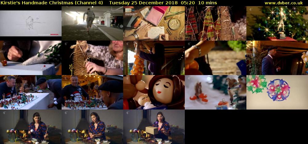 Kirstie's Handmade Christmas (Channel 4) Tuesday 25 December 2018 05:20 - 05:30