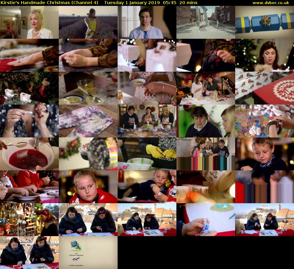 Kirstie's Handmade Christmas (Channel 4) Tuesday 1 January 2019 05:45 - 06:05