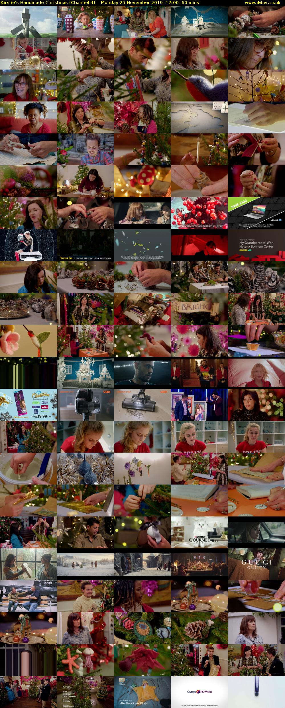 Kirstie's Handmade Christmas (Channel 4) Monday 25 November 2019 17:00 - 18:00