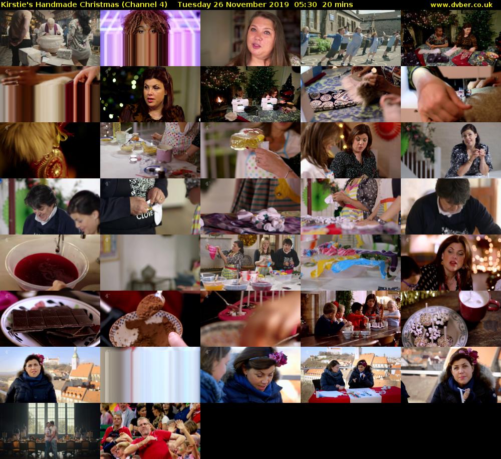 Kirstie's Handmade Christmas (Channel 4) Tuesday 26 November 2019 05:30 - 05:50