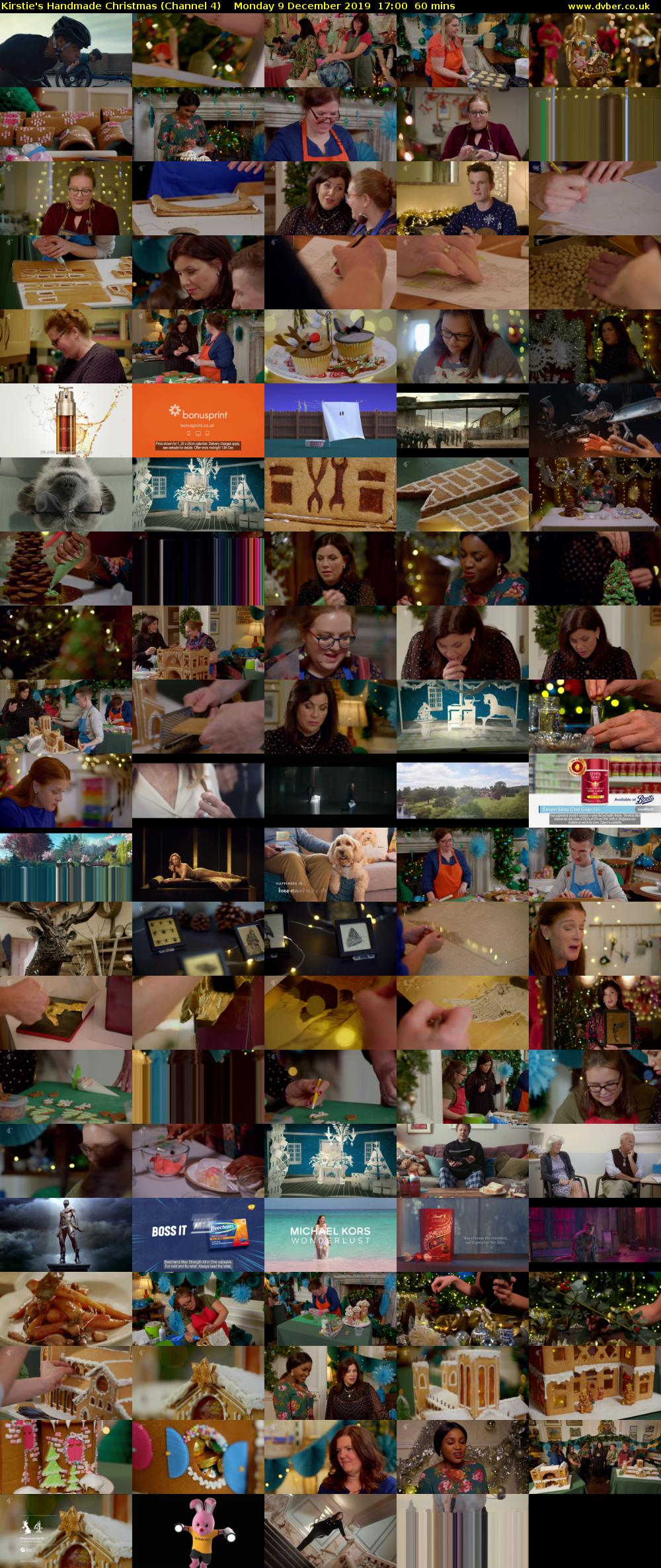 Kirstie's Handmade Christmas (Channel 4) Monday 9 December 2019 17:00 - 18:00