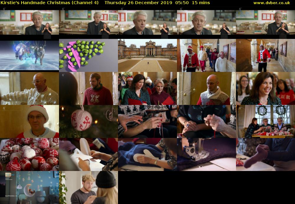 Kirstie's Handmade Christmas (Channel 4) Thursday 26 December 2019 05:50 - 06:05