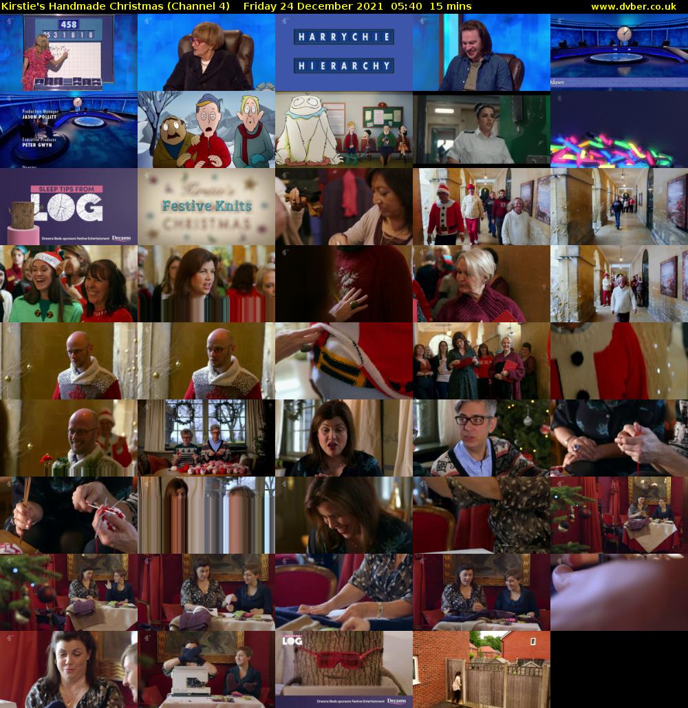 Kirstie's Handmade Christmas (Channel 4) Friday 24 December 2021 05:40 - 05:55