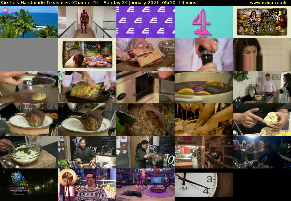 Kirstie's Handmade Treasures (Channel 4) Sunday 24 January 2021 05:50 - 06:00