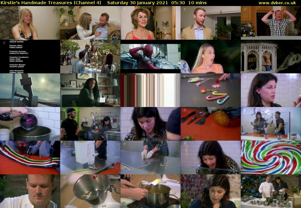 Kirstie's Handmade Treasures (Channel 4) Saturday 30 January 2021 05:30 - 05:40
