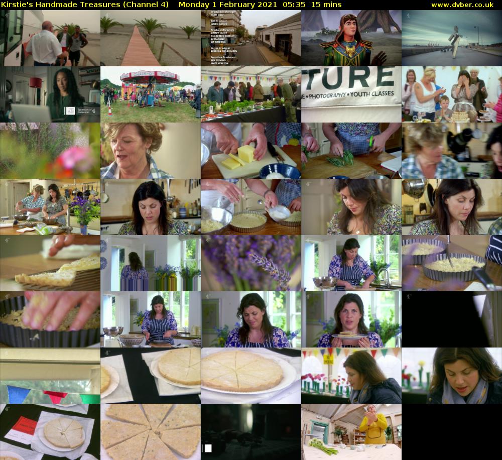 Kirstie's Handmade Treasures (Channel 4) Monday 1 February 2021 05:35 - 05:50