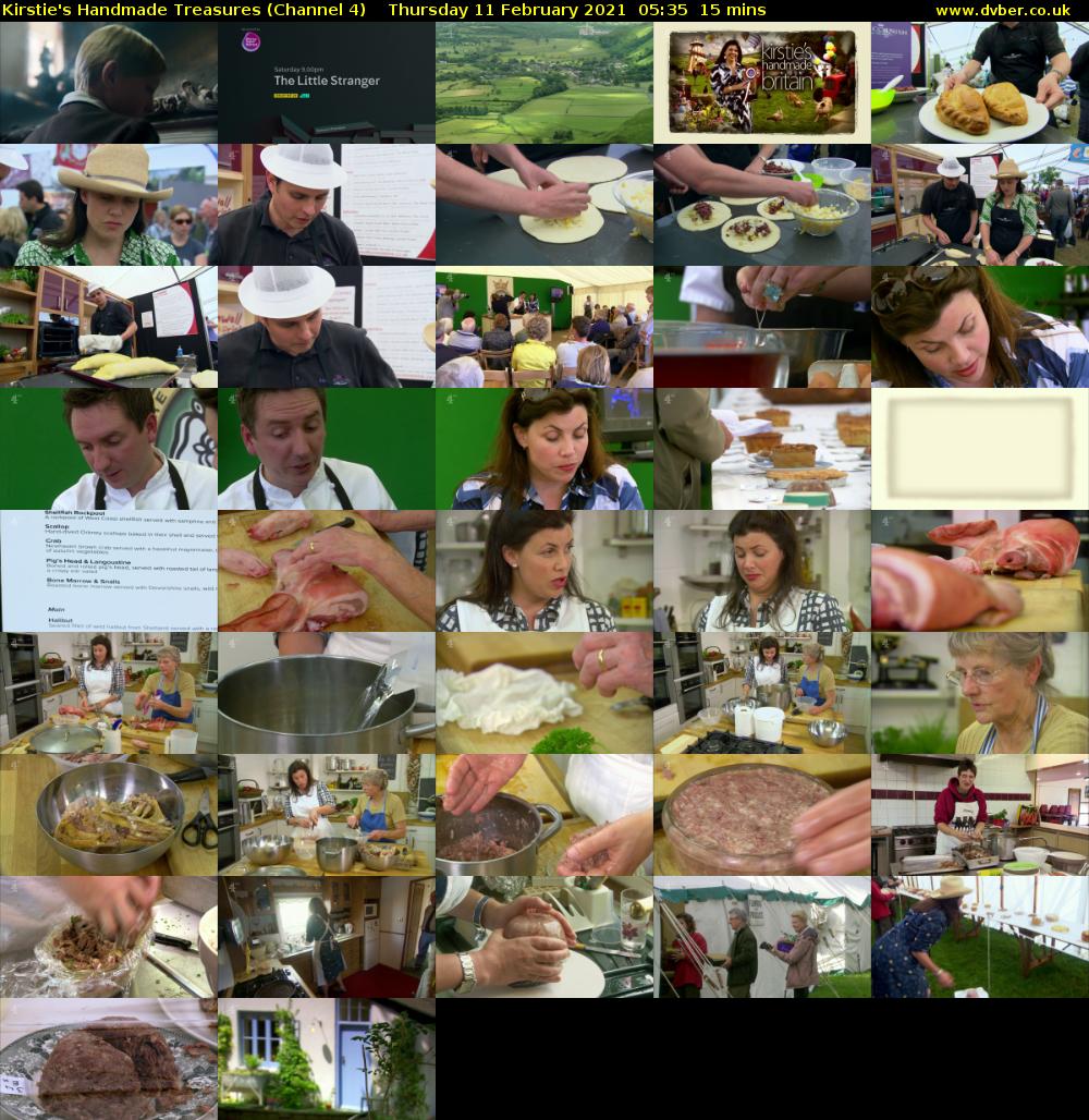 Kirstie's Handmade Treasures (Channel 4) Thursday 11 February 2021 05:35 - 05:50