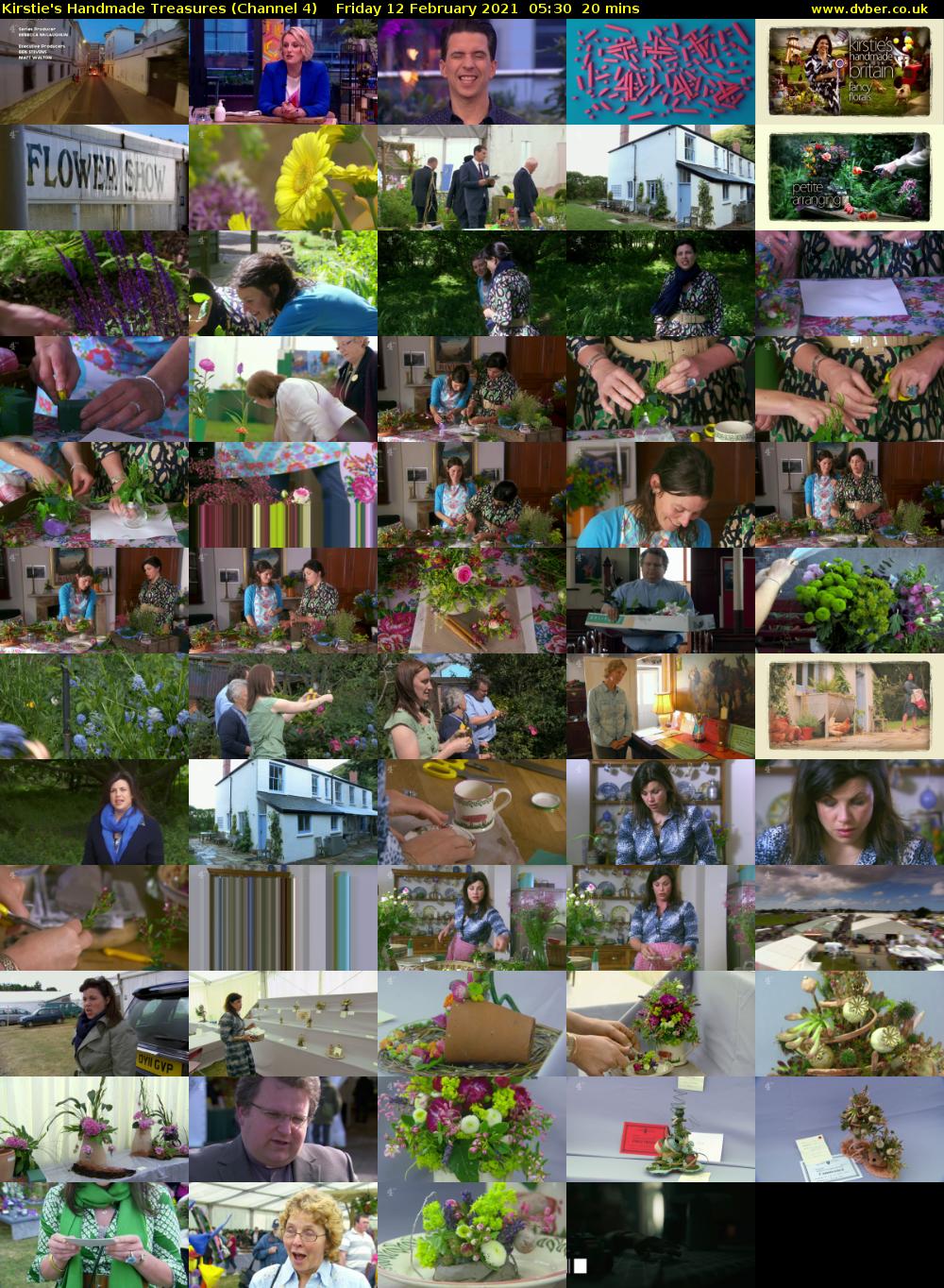 Kirstie's Handmade Treasures (Channel 4) Friday 12 February 2021 05:30 - 05:50