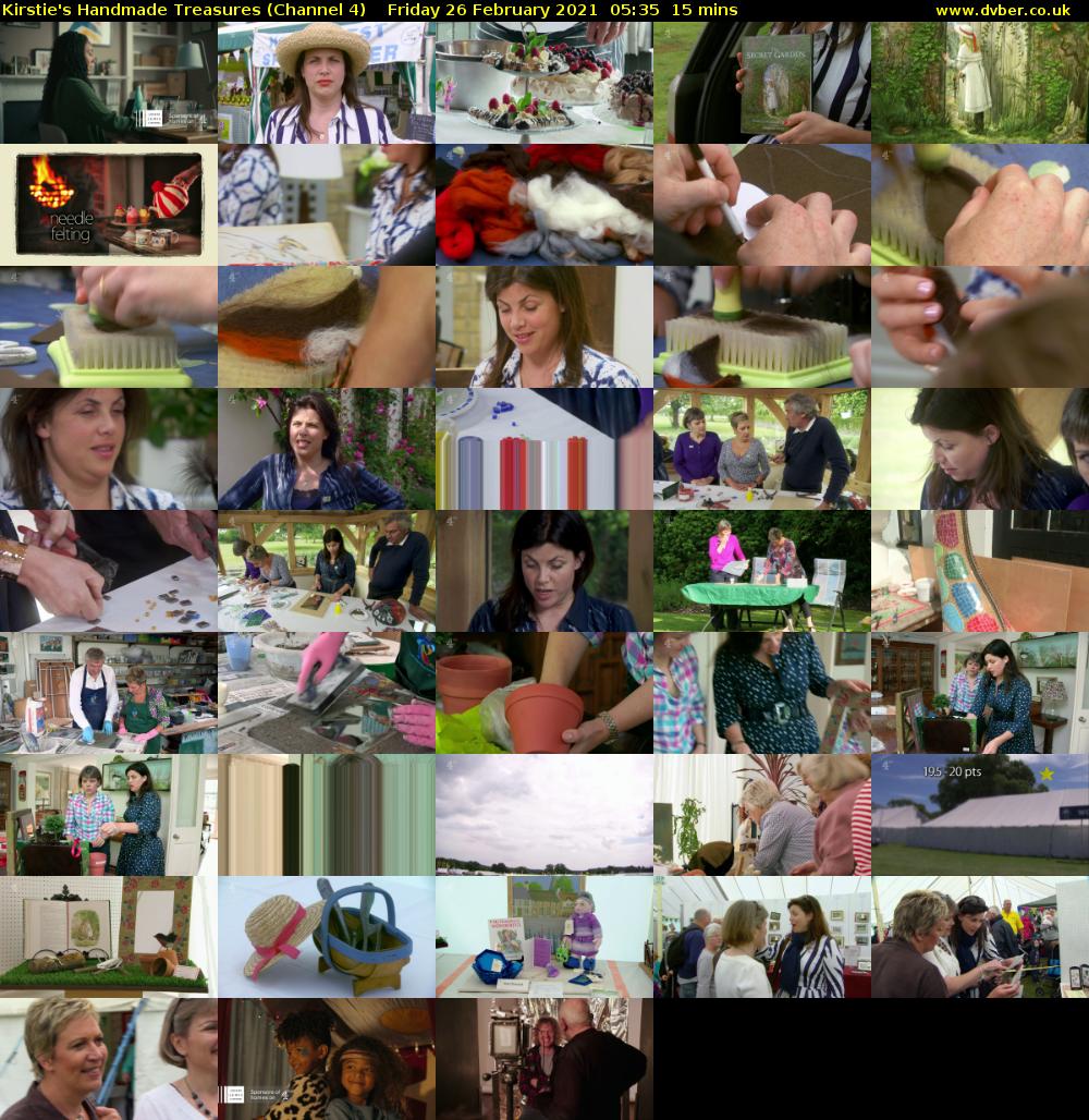 Kirstie's Handmade Treasures (Channel 4) Friday 26 February 2021 05:35 - 05:50