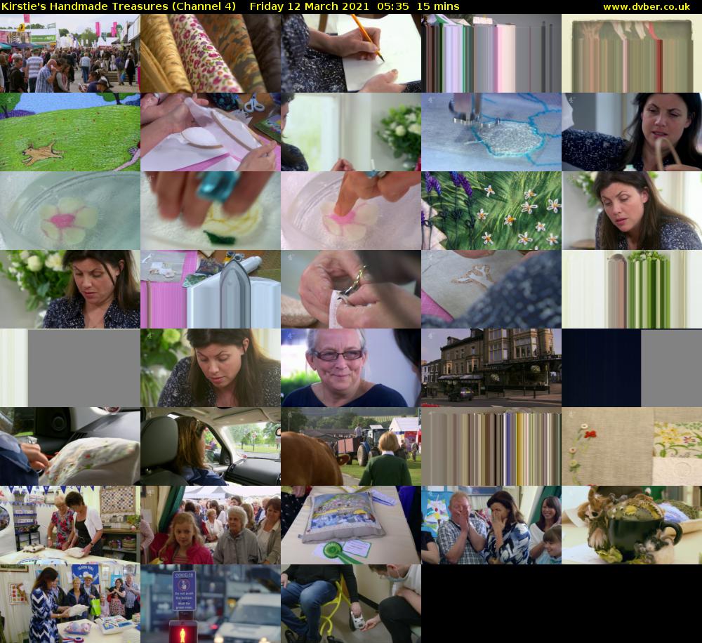Kirstie's Handmade Treasures (Channel 4) Friday 12 March 2021 05:35 - 05:50