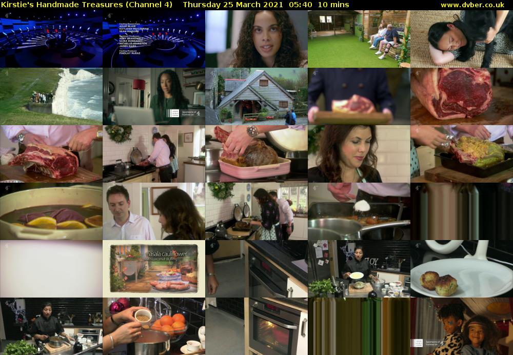 Kirstie's Handmade Treasures (Channel 4) Thursday 25 March 2021 05:40 - 05:50