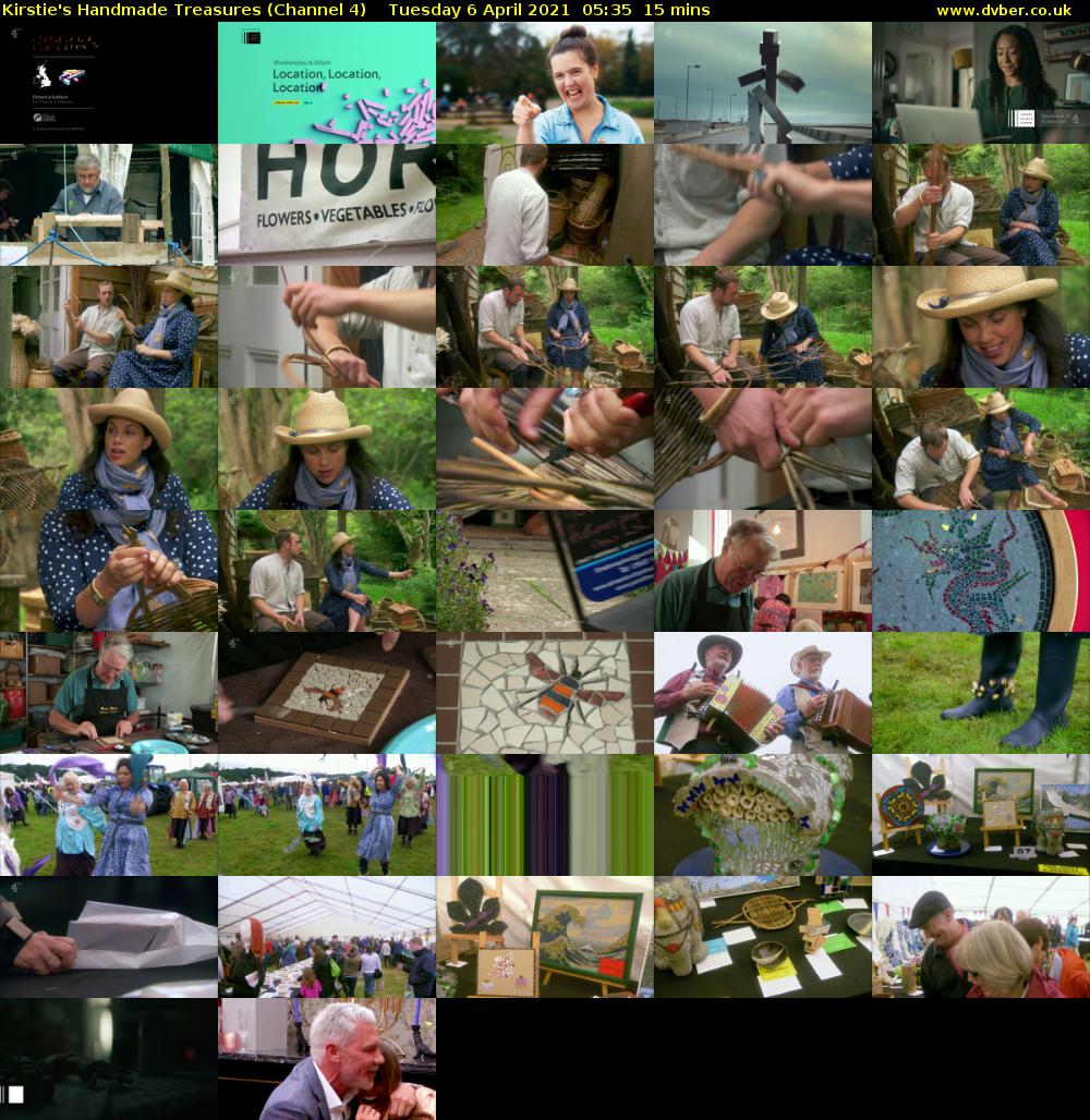 Kirstie's Handmade Treasures (Channel 4) Tuesday 6 April 2021 05:35 - 05:50