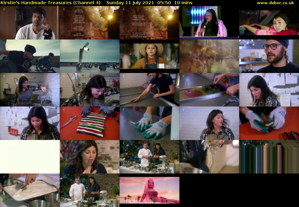 Kirstie's Handmade Treasures (Channel 4) Sunday 11 July 2021 05:50 - 06:00