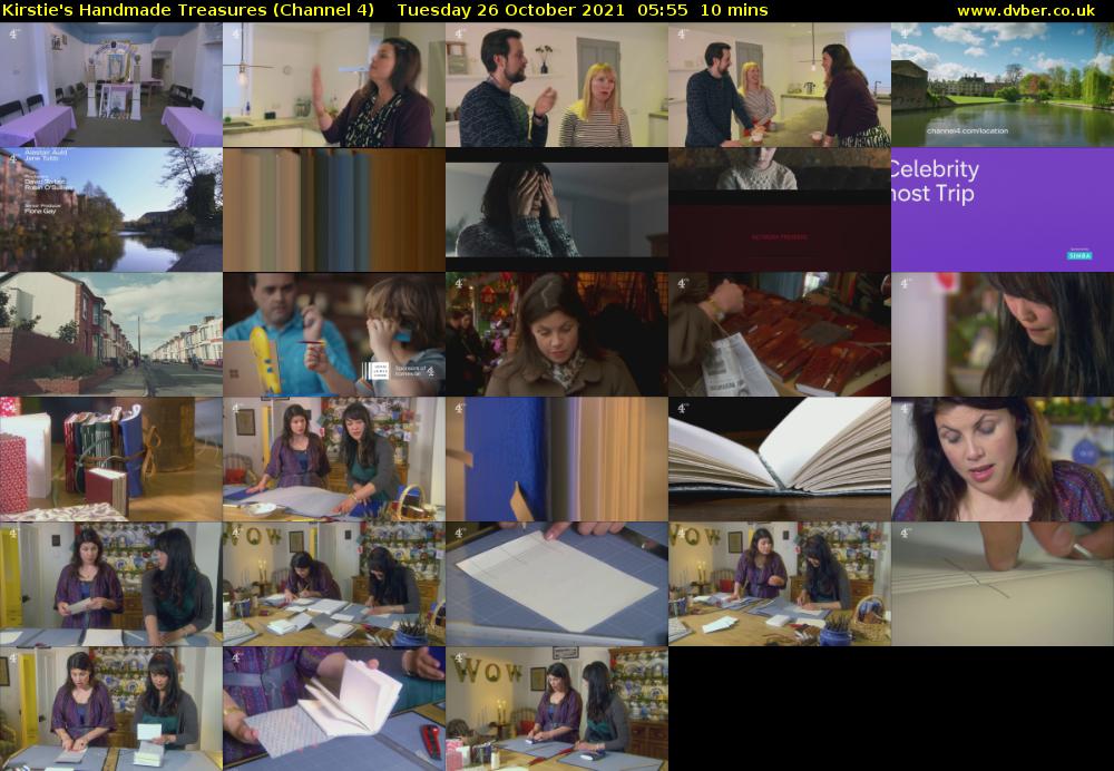 Kirstie's Handmade Treasures (Channel 4) Tuesday 26 October 2021 05:55 - 06:05