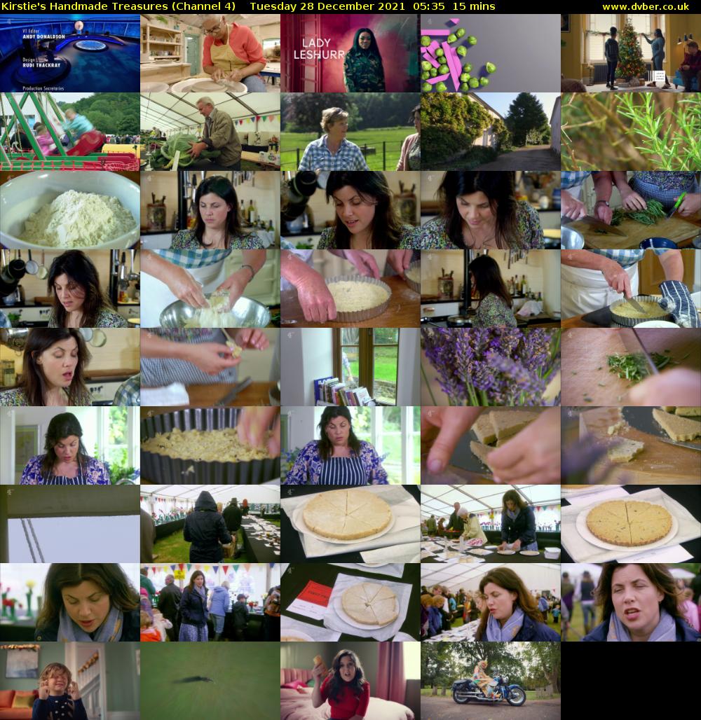 Kirstie's Handmade Treasures (Channel 4) Tuesday 28 December 2021 05:35 - 05:50
