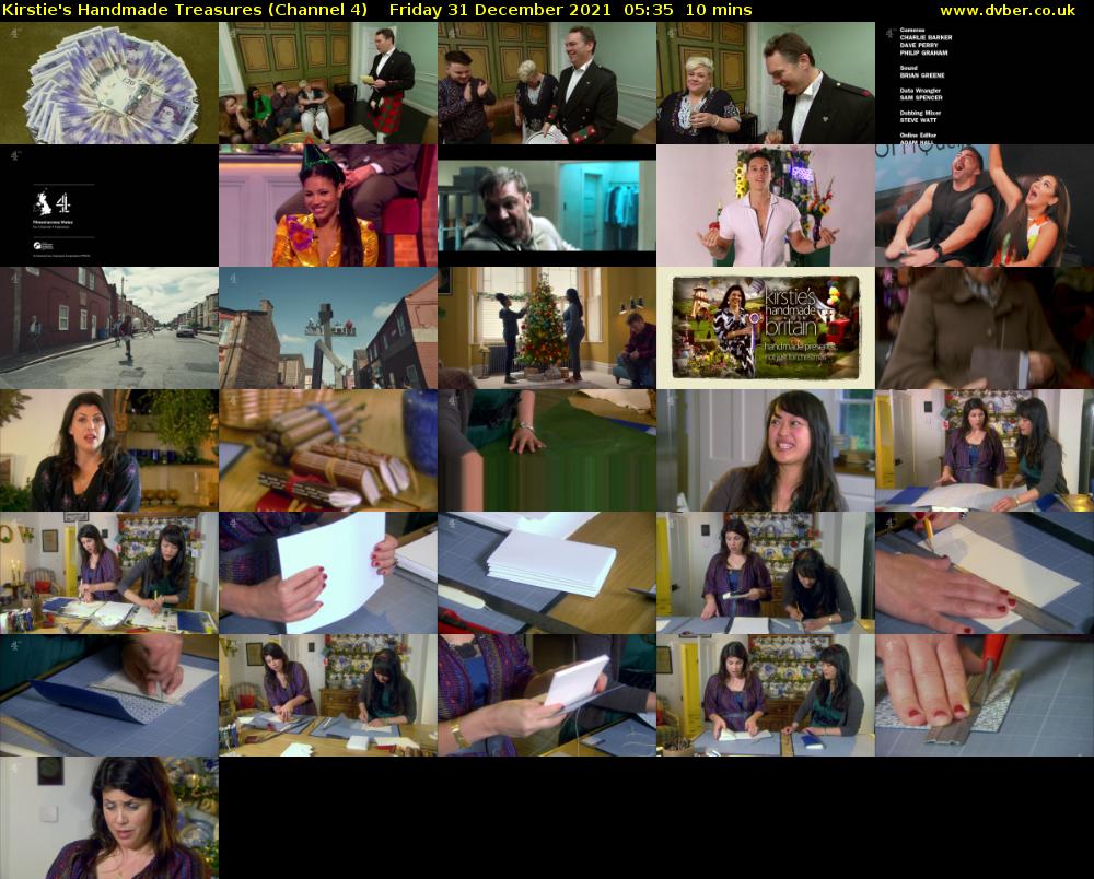 Kirstie's Handmade Treasures (Channel 4) Friday 31 December 2021 05:35 - 05:45