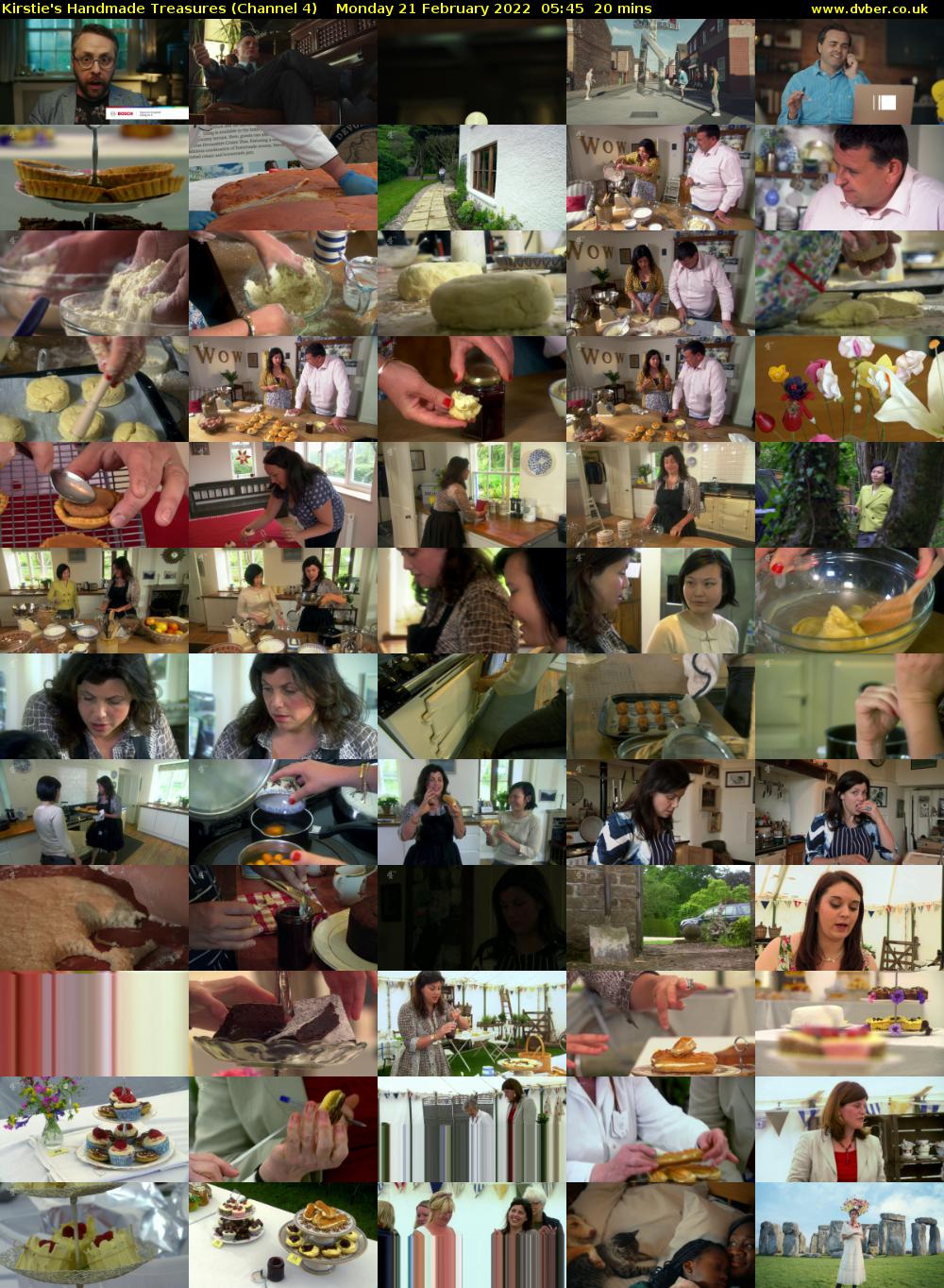 Kirstie's Handmade Treasures (Channel 4) Monday 21 February 2022 05:45 - 06:05