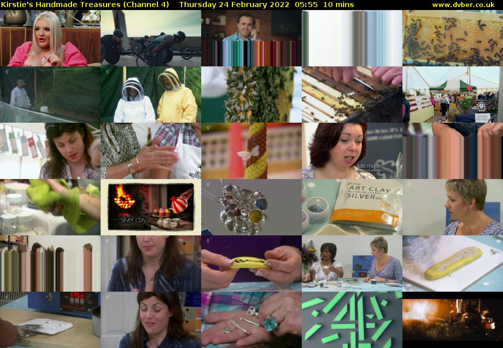 Kirstie's Handmade Treasures (Channel 4) Thursday 24 February 2022 05:55 - 06:05