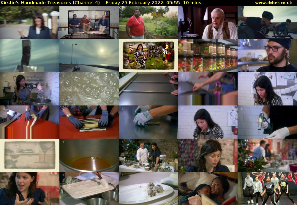 Kirstie's Handmade Treasures (Channel 4) Friday 25 February 2022 05:55 - 06:05