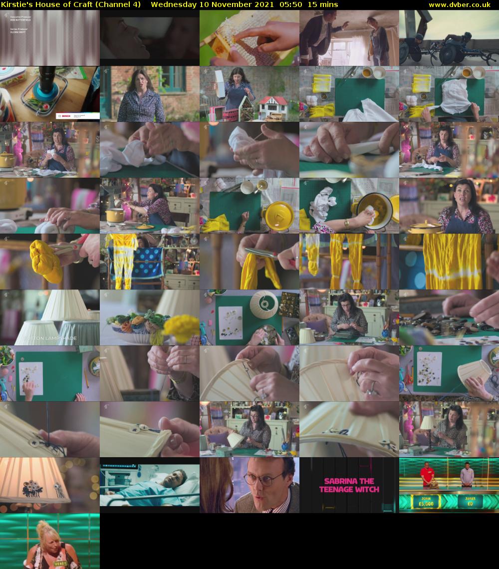 Kirstie's House of Craft (Channel 4) Wednesday 10 November 2021 05:50 - 06:05