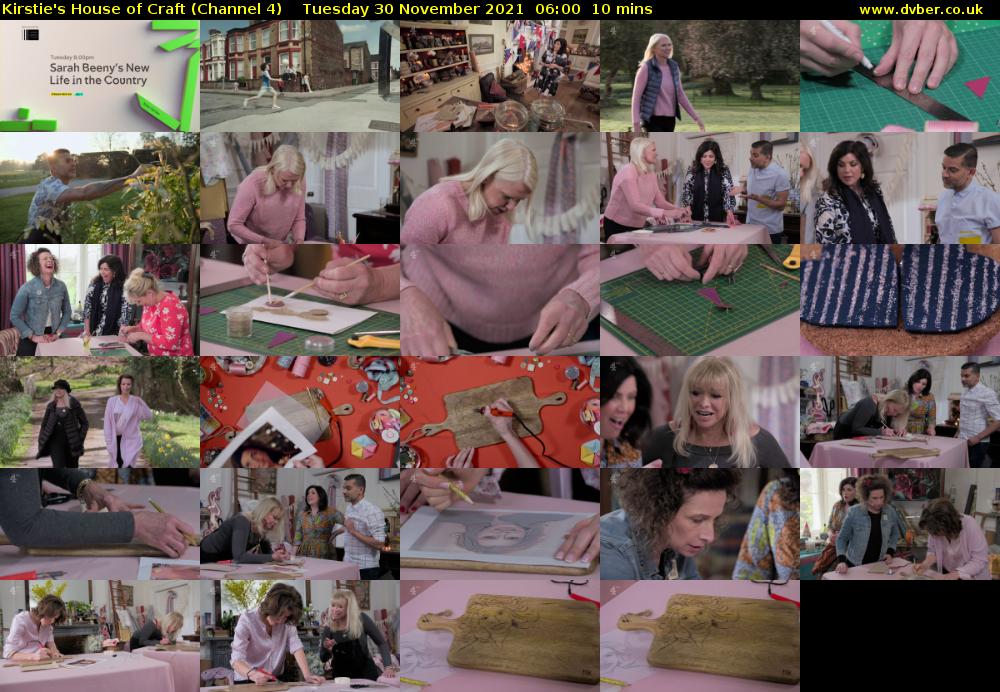 Kirstie's House of Craft (Channel 4) Tuesday 30 November 2021 06:00 - 06:10