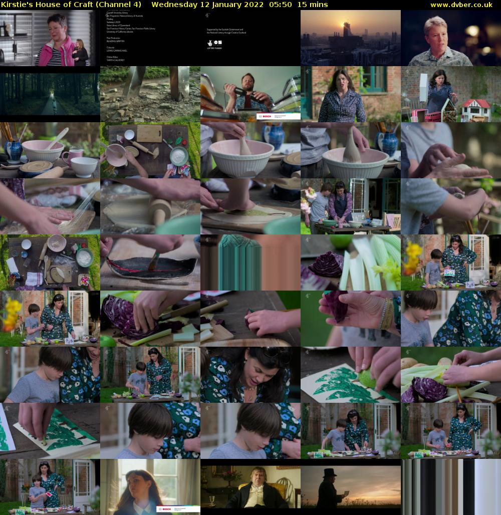 Kirstie's House of Craft (Channel 4) Wednesday 12 January 2022 05:50 - 06:05