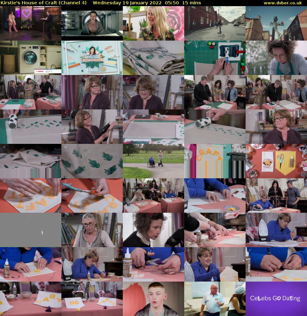 Kirstie's House of Craft (Channel 4) Wednesday 19 January 2022 05:50 - 06:05