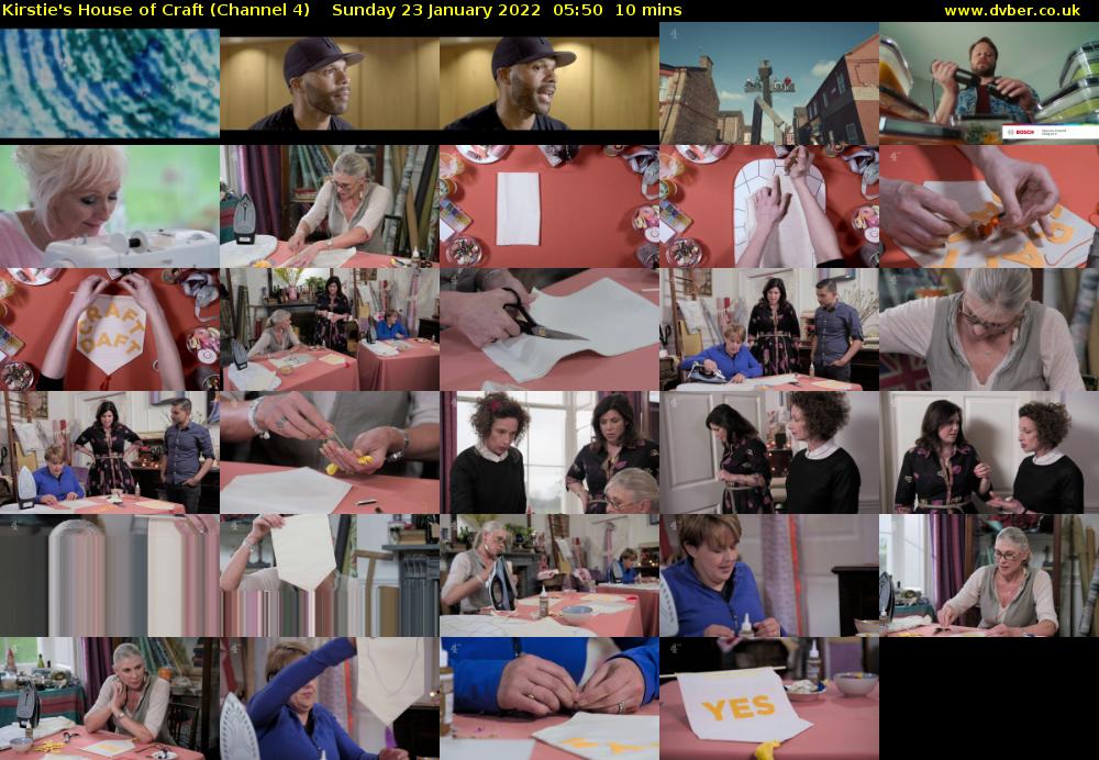 Kirstie's House of Craft (Channel 4) Sunday 23 January 2022 05:50 - 06:00