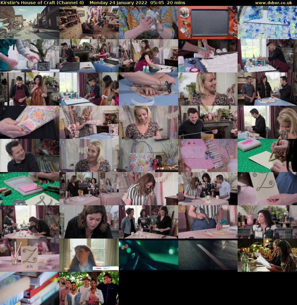 Kirstie's House of Craft (Channel 4) Monday 24 January 2022 05:45 - 06:05