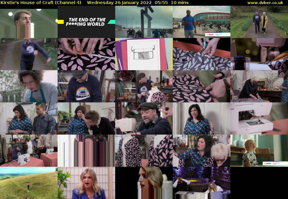 Kirstie's House of Craft (Channel 4) Wednesday 26 January 2022 05:55 - 06:05