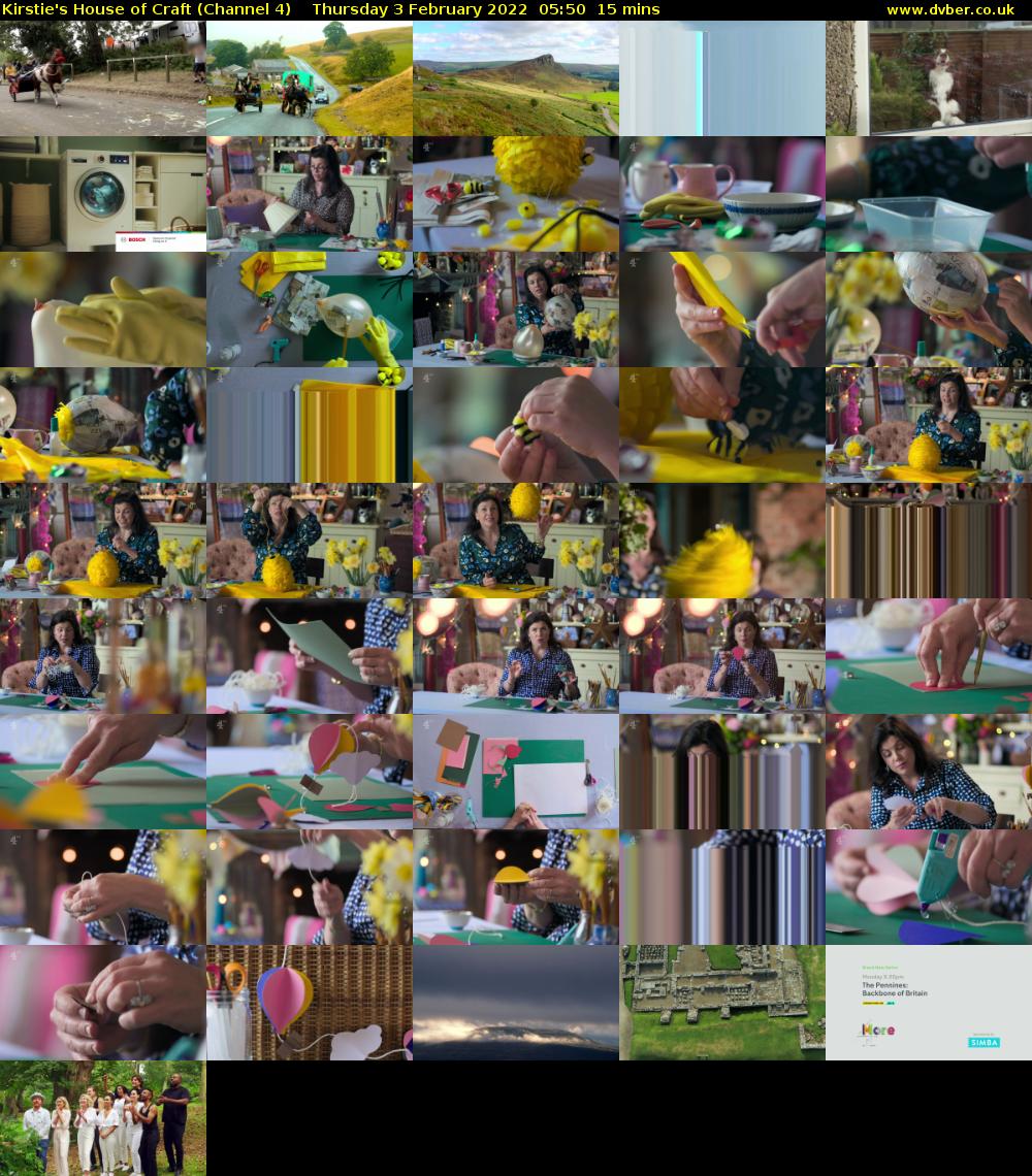 Kirstie's House of Craft (Channel 4) Thursday 3 February 2022 05:50 - 06:05