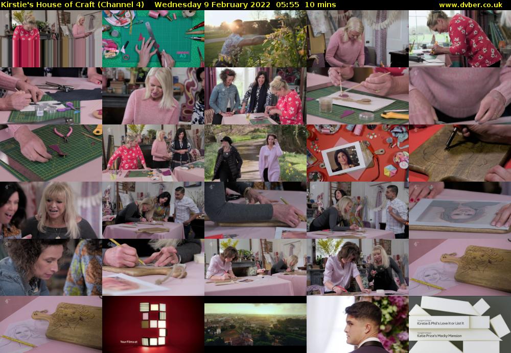 Kirstie's House of Craft (Channel 4) Wednesday 9 February 2022 05:55 - 06:05