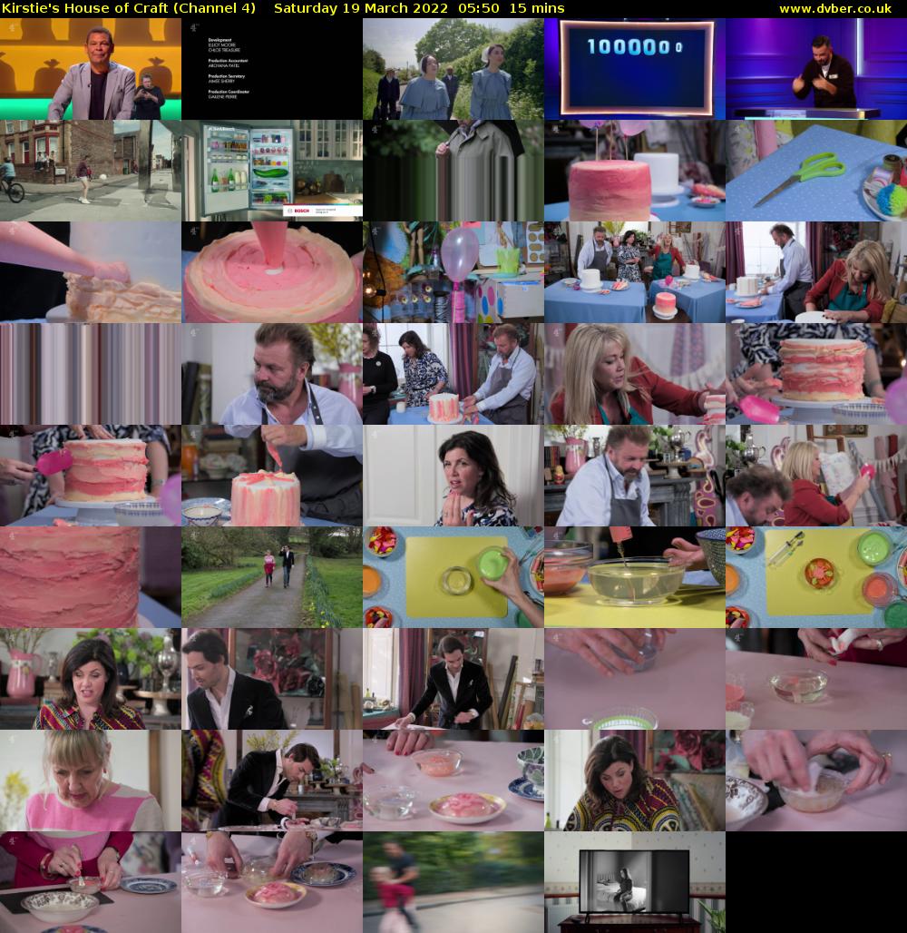 Kirstie's House of Craft (Channel 4) Saturday 19 March 2022 05:50 - 06:05