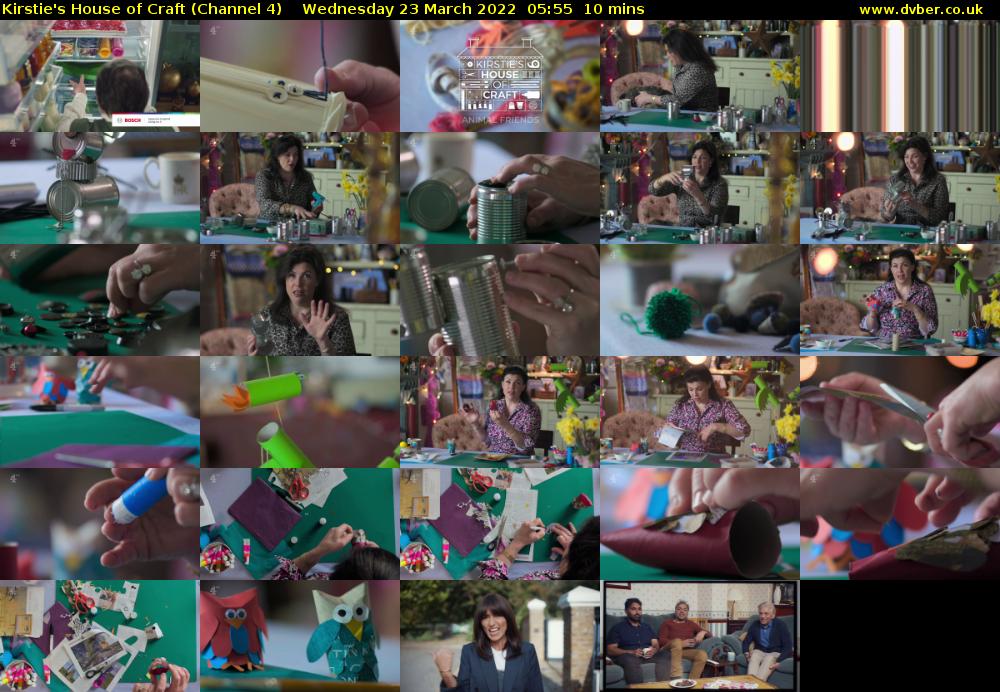 Kirstie's House of Craft (Channel 4) Wednesday 23 March 2022 05:55 - 06:05