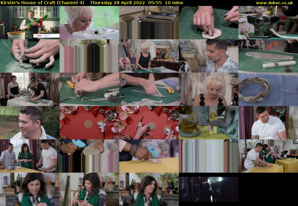 Kirstie's House of Craft (Channel 4) Thursday 28 April 2022 05:55 - 06:05