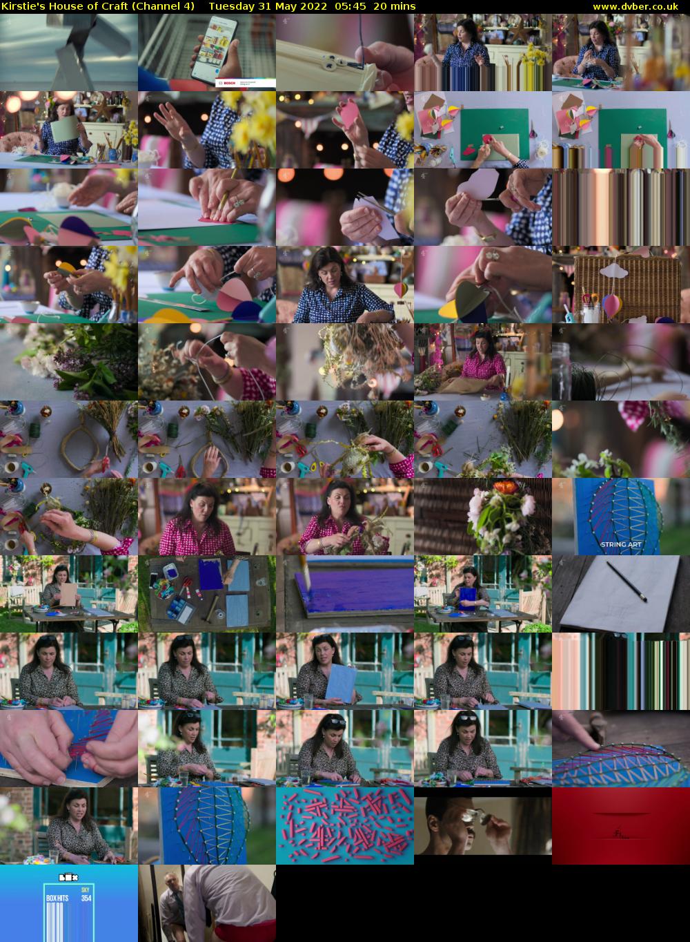 Kirstie's House of Craft (Channel 4) Tuesday 31 May 2022 05:45 - 06:05