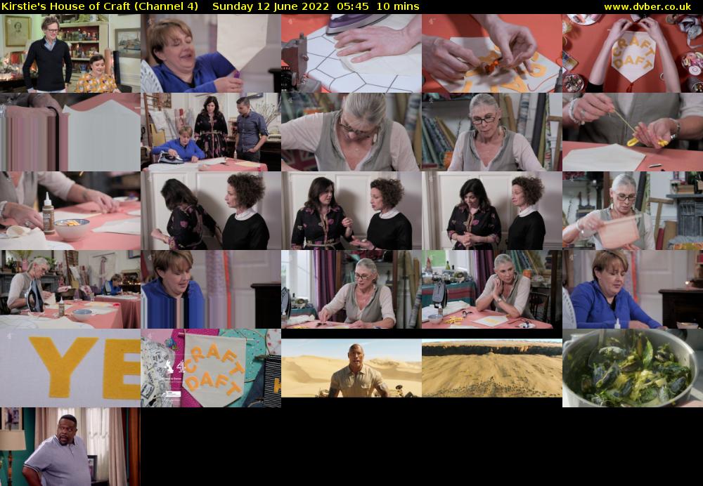 Kirstie's House of Craft (Channel 4) Sunday 12 June 2022 05:45 - 05:55