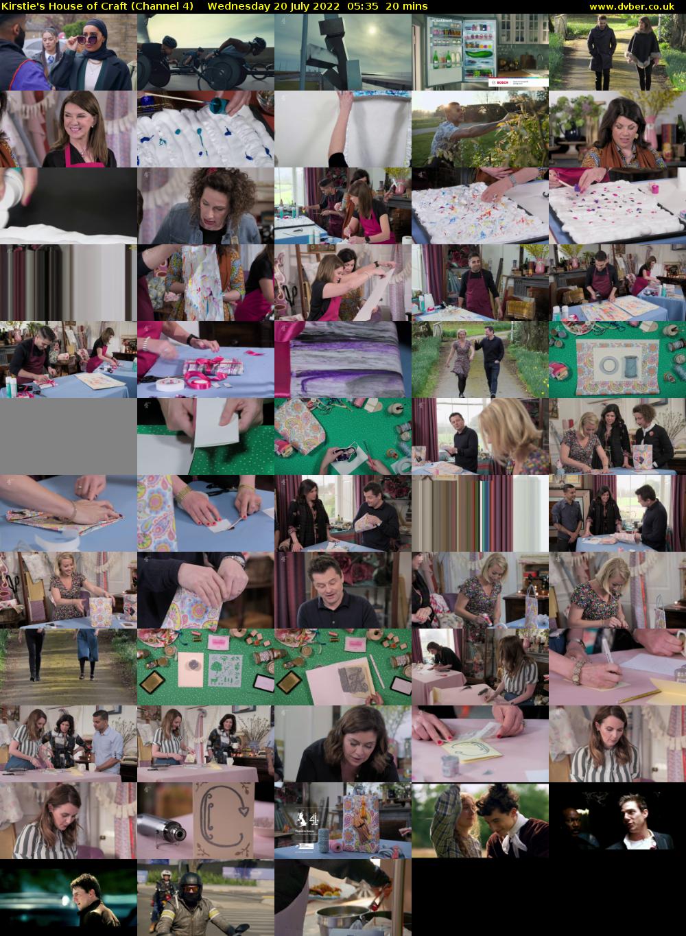 Kirstie's House of Craft (Channel 4) Wednesday 20 July 2022 05:35 - 05:55