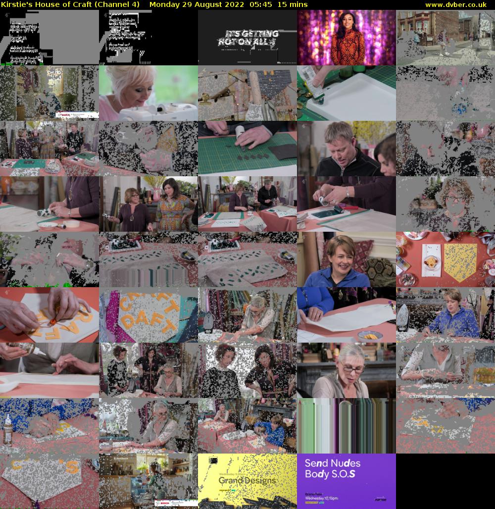 Kirstie's House of Craft (Channel 4) Monday 29 August 2022 05:45 - 06:00