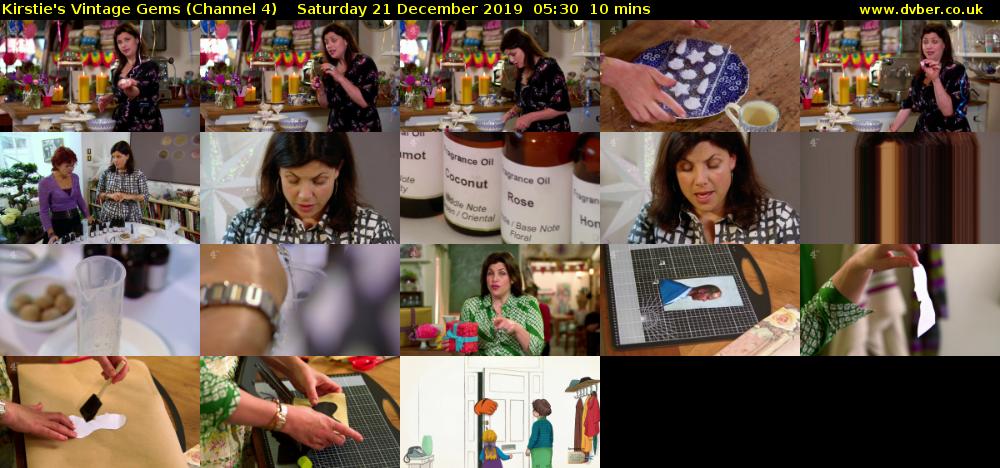 Kirstie's Vintage Gems (Channel 4) Saturday 21 December 2019 05:30 - 05:40