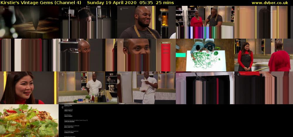 Kirstie's Vintage Gems (Channel 4) Sunday 19 April 2020 05:35 - 06:00
