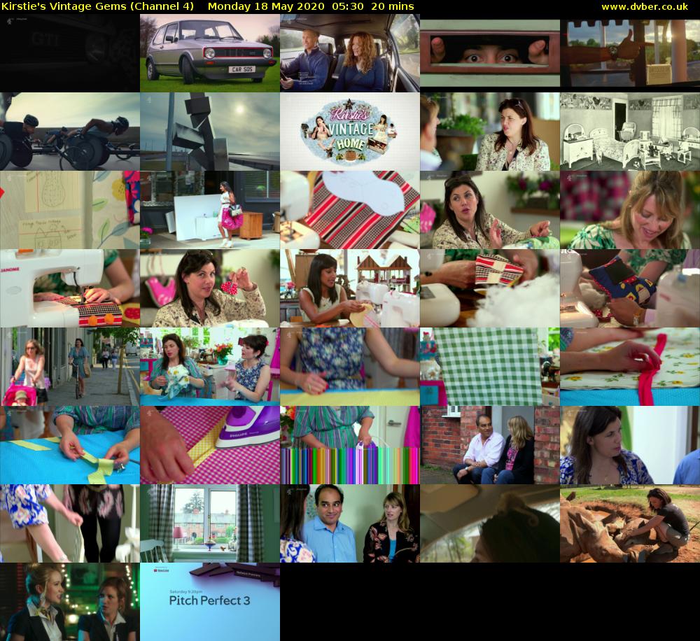 Kirstie's Vintage Gems (Channel 4) Monday 18 May 2020 05:30 - 05:50