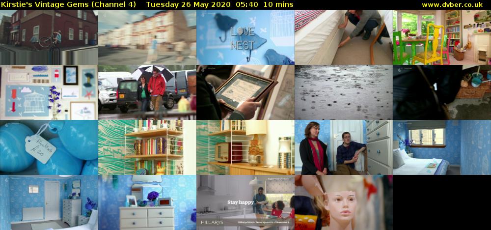 Kirstie's Vintage Gems (Channel 4) Tuesday 26 May 2020 05:40 - 05:50
